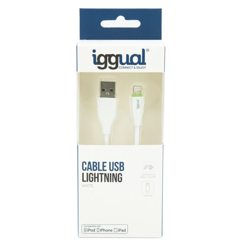 Iggual Cable Usb Alightning 100 Cm Blanco